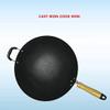 YNIYUJKL Classic Uncoated Cast-Iron Wok Pan, 34 cm view 2
