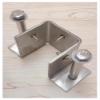 304 Stainless Steel Post Holder Anchor, Universal 3-Sided Support Bracket for Deck Fences, with Screws, 96 x 96 x 80 mm (3.8 x 3.8 x 3.15 in) view 1