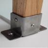 304 Stainless Steel Post Holder Anchor, Universal 3-Sided Support Bracket for Deck Fences, with Screws, 96 x 96 x 80 mm (3.8 x 3.8 x 3.15 in) view 4