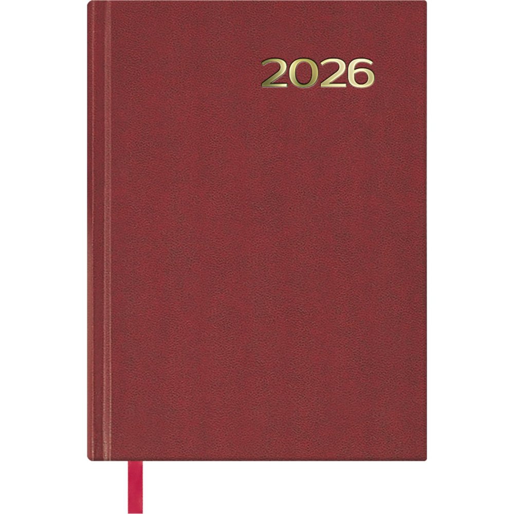 Dohe 2026 Portuguese Agenda, Daily View, A5 (14 x 20 cm), Hardcover, Bookmark, Sintra Bordeaux