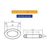 10-Pack Black Rubber O-Ring Seals, 5 mm Cross-Section (OD 75 x ID 65 x CS 5 mm) view 2