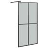 CIOURSTO Shower Screen - 5 mm Clear Tempered Glass, Adjustable Width, with Stainless Steel Support Bar (100 x 195 cm) view 2
