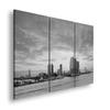 Colorshorizon Hamburg Skyline Canvas Print, 120x80 cm, 3-Piece Black & White XXL Wall Art view 1