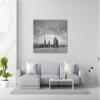 Colorshorizon Hamburg Skyline Canvas Print, 120x80 cm, 3-Piece Black & White XXL Wall Art view 2