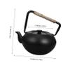 Mobestech Cast-Iron Teapot with Tea Infuser, Black Vintage Style view 2