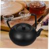Mobestech Cast-Iron Teapot with Tea Infuser, Black Vintage Style view 3