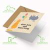 Birthday Card with Celebrating Cats and Colorful Balloons, 15 x 15 cm, Blank Inside view 3