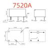 1 pc HM808F 012-HTP (7520-1A-12V/24V-16A) 4-Pin Relay view 4