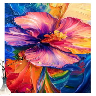 Adult Paint by Numbers Flower Kit, DIY XXL, 70 x 140 cm, Y1280
