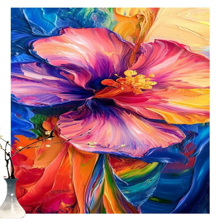 Adult Paint by Numbers Flower Kit, DIY XXL, 70 x 140 cm, Y1280