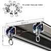 Double Ceiling-Mounted Curtain Track, Aluminum, Champagne, 440 cm view 2