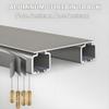 Double Ceiling-Mounted Curtain Track, Aluminum, Champagne, 440 cm view 3