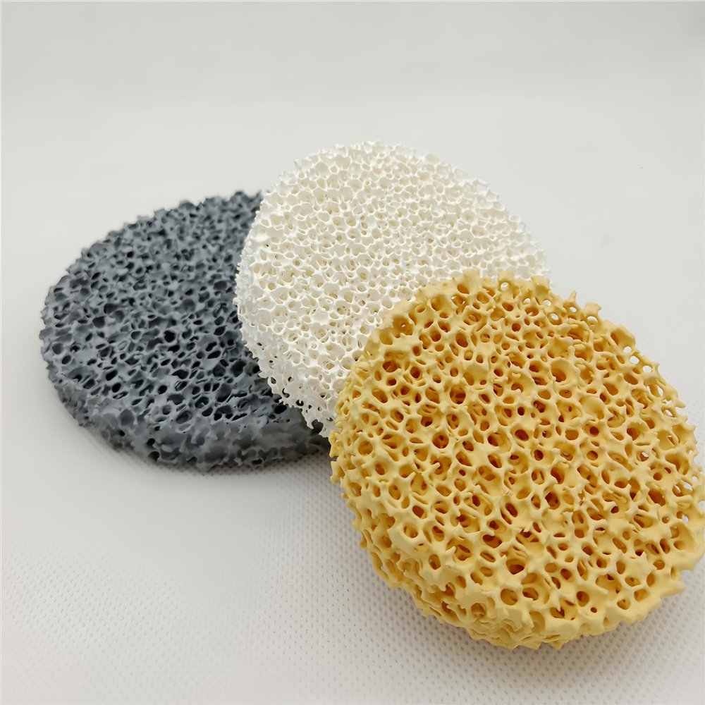High-Temperature Foam Ceramic Filter, Silicon Carbide, 70 × 15 mm