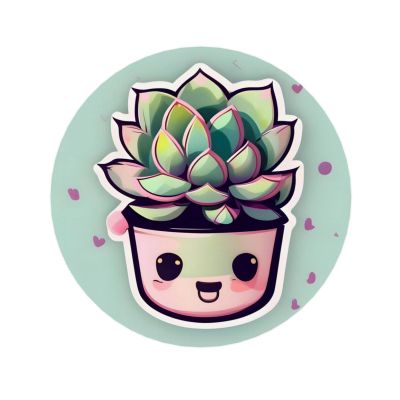 Smiling Succulent Refrigerator Magnets for Whiteboards and Refrigerators