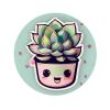 Smiling Succulent Refrigerator Magnets for Whiteboards and Refrigerators view 1
