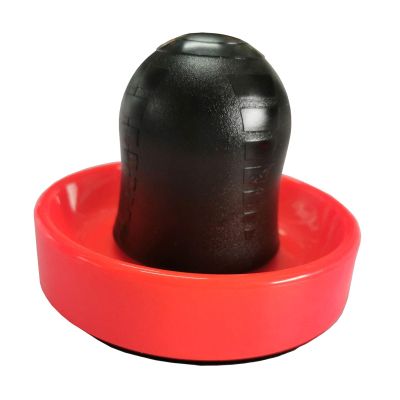 Air Hockey Pusher for Adults and Children, Standard Replacement Pusher, 5.12 x 2.99 in, Felt Base, Red