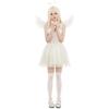 Dinntty 4-Piece Halloween Black and White Angel/Devil Cosplay Costume with Necklace, Gloves and Wings view 1