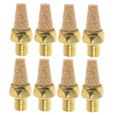Garneck 8-Piece Copper Pneumatic Mufflers with PT Threads, Noise-Reducing, Compatible with Air Compressors