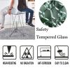 Round Glass Dining Table, Custom Size, Clear High-Gloss Crystal Top, 17.7–39.4 in. Diameter view 4