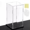 Tall Transparent Acrylic Display Case for Collectibles, Black Base, 30 x 30 x 50 cm view 1