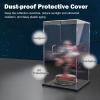 Tall Transparent Acrylic Display Case for Collectibles, Black Base, 30 x 30 x 50 cm view 2