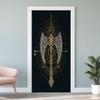 Viking 3D Door Decal, Norse Mythology Axe Wall Mural, Self-Adhesive Removable PVC, 80 x 200 cm view 1