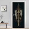 Viking 3D Door Decal, Norse Mythology Axe Wall Mural, Self-Adhesive Removable PVC, 80 x 200 cm view 3
