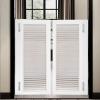 Solid Wood Louvered Saloon Swing Door, 70–170 cm Wide view 1