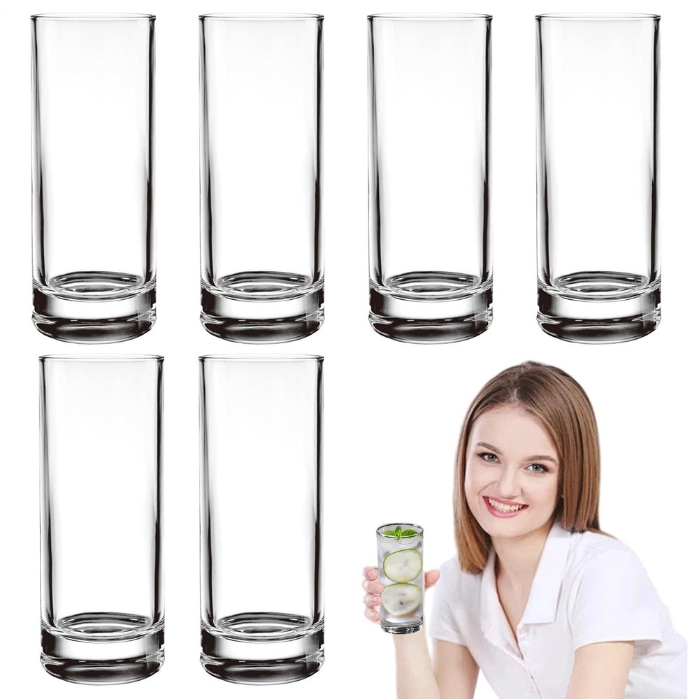 Rrlihjgu Reusable Drinking Glass Set, Water Glasses