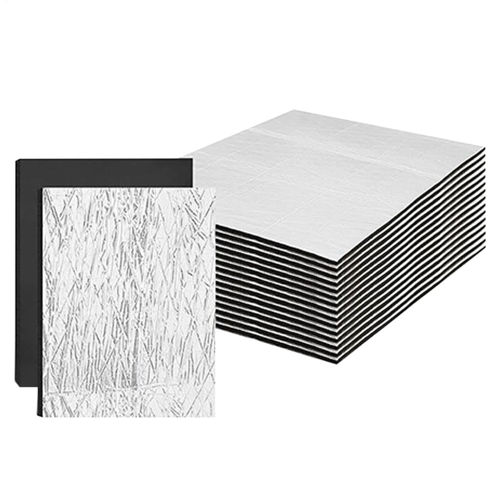 Car Sound Deadening and Insulation Mat, 10 Pieces, with Aluminum Foil