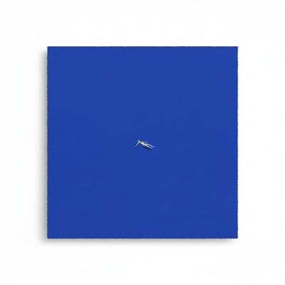 Close Up Maarten Lon No Stress Art Print, Blue Minimalist Surreal Modern Art, Framed or Unframed, 30 x 40 cm