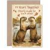 79th Anniversary Card for Her or Him, Rustic Otter Design, 12.7 x 17.8 cm view 1