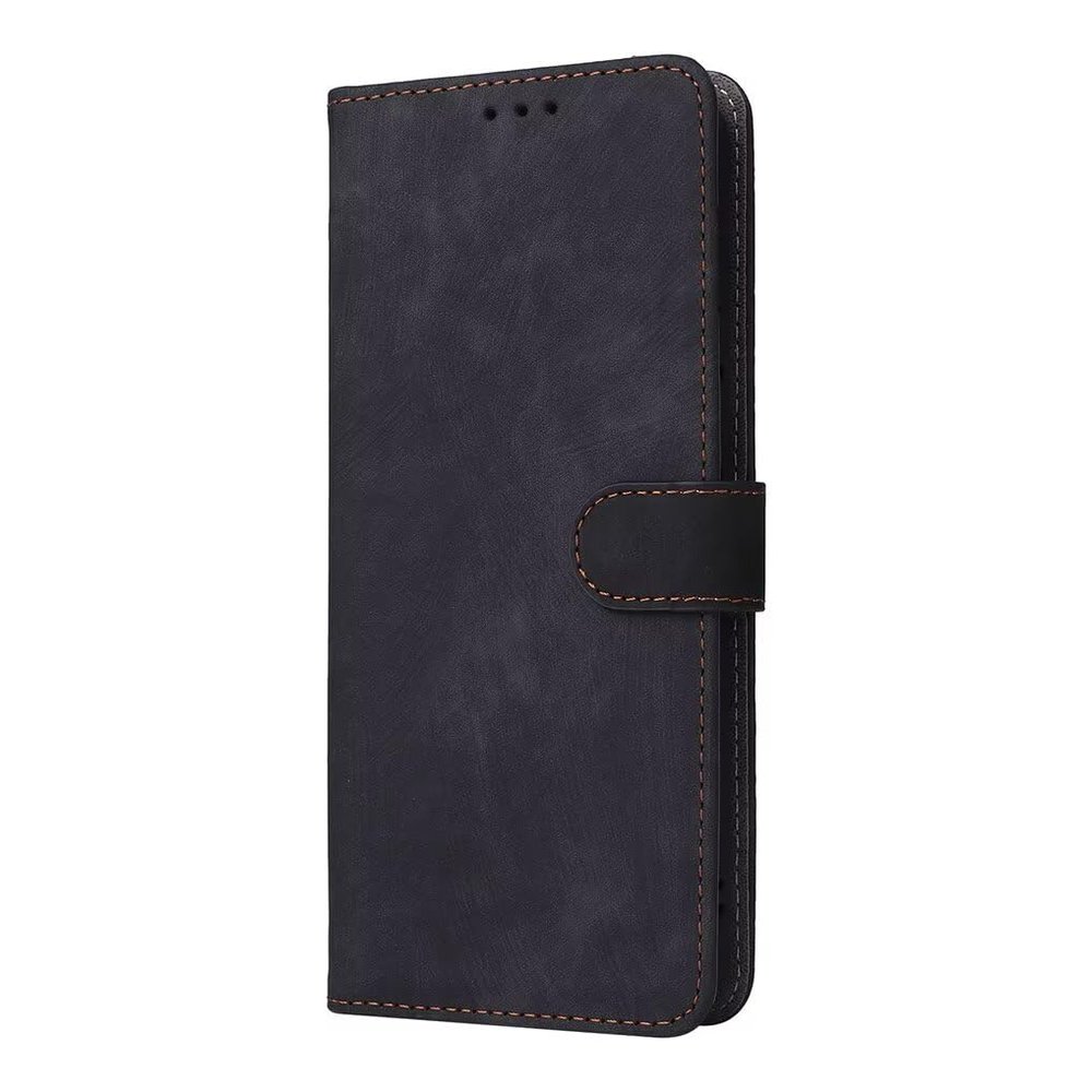 SEAHAI Leather Folio Case for Sony Xperia 10 VII, Premium PU Wallet Case with Stand, Card Slots, RFID Protection and Magnetic Closure - Black