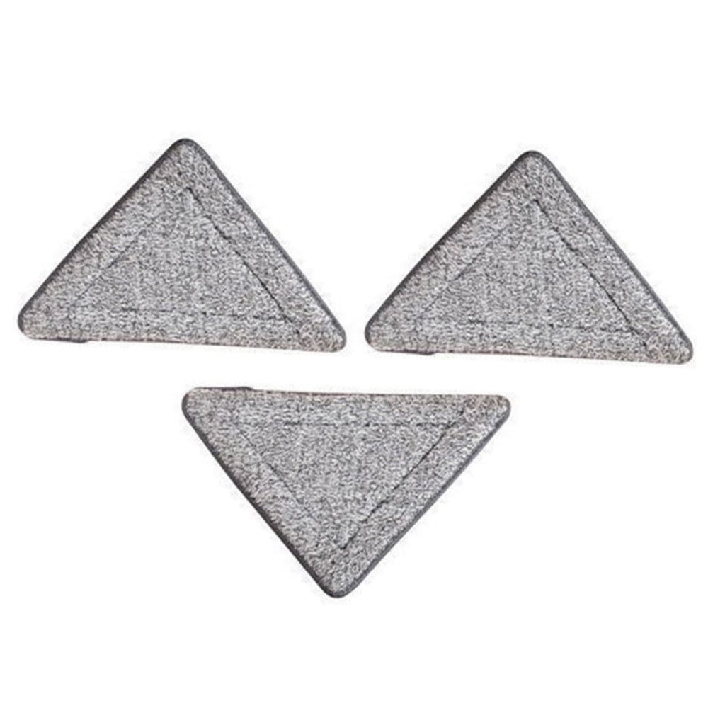 3-Pack Replacement Pads for Triangle Mop, Washable Fiber