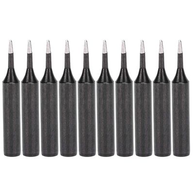 TIKATARER 900M-T-1C Soldering Iron Tips, 10-Piece Set, Fine Replacement Tips, Black