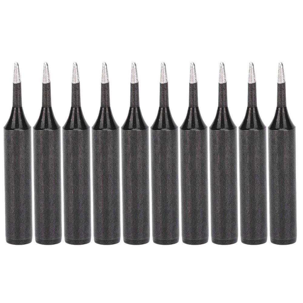 TIKATARER 900M-T-1C Soldering Iron Tips, 10-Piece Set, Fine Replacement Tips, Black
