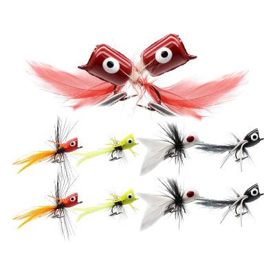 Pike Lures, 10-Piece Dry Fly Perch Lure Set