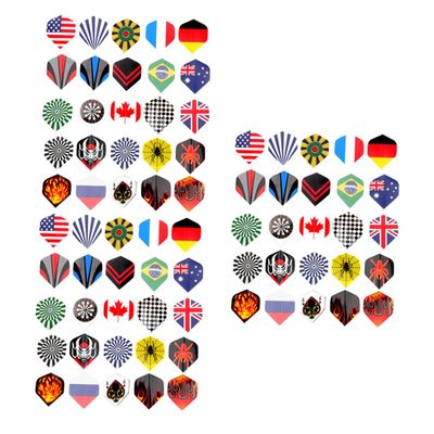 75 Replaceable PET Dart Flights with Various Patterns