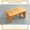 Yardenfun Non-Slip Toilet Stool, Multifunctional Lightweight Rectangular Wooden Footstool for Bathroom and Bedroom view 2
