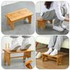 Yardenfun Non-Slip Toilet Stool, Multifunctional Lightweight Rectangular Wooden Footstool for Bathroom and Bedroom view 4