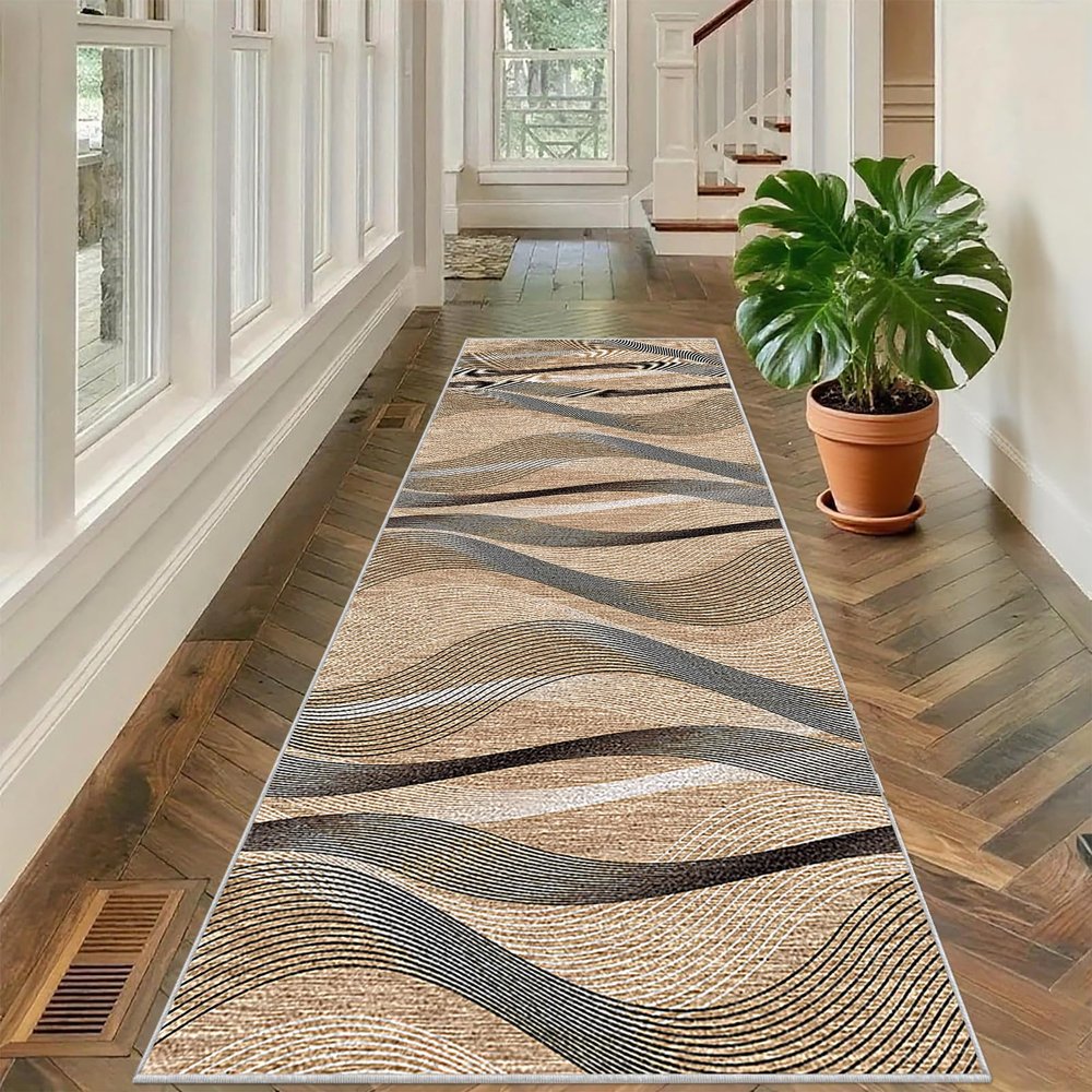 Tehocwiz Washable Hallway Runner Rug, Non-Slip Kitchen Carpet, 70 x 450 cm