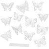 48-Piece 3D Butterfly Cake Decorations, White view 1