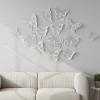 48-Piece 3D Butterfly Cake Decorations, White view 4