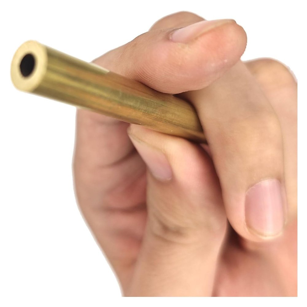 H62 Brass Tube, 1–20 mm OD, Thin-Walled, Hard Straight Tube, 500 mm (12 × 3 mm)