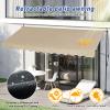 Manual-Crank Garden Awning, No Drilling, Waterproof, Height-Adjustable, 2–4 m Widths view 2