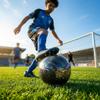 Fantecia Size 5 Soccer Ball, PU Leather Indoor/Outdoor Ball for Youth and Adults, Black with Gold Embossing view 4