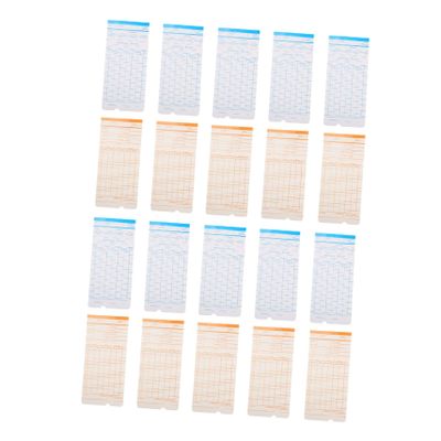 HOMSFOU 100 Double-Sided Kraft Paper Time Cards