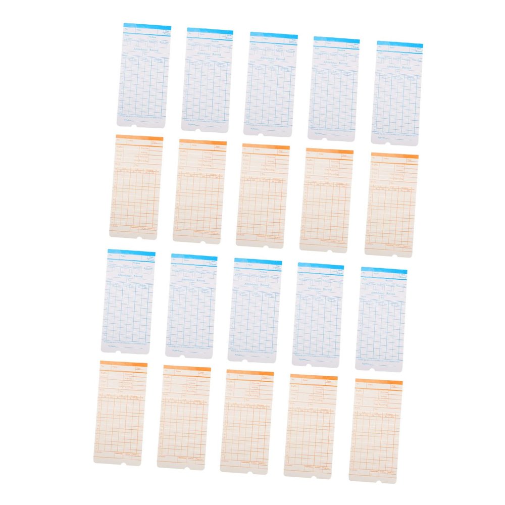 HOMSFOU 100 Double-Sided Kraft Paper Time Cards