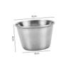WATIIFUFU Stainless Steel Sauce Cups, 2.36-Inch Round Dip Bowls, 12-Pack view 2