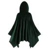 Women's Medieval Gothic Hooded Cloak Costume, Green, Size M view 1